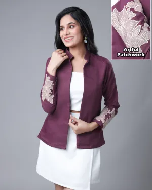 FabFusion Purple Patch Jacket For the Bold Woman