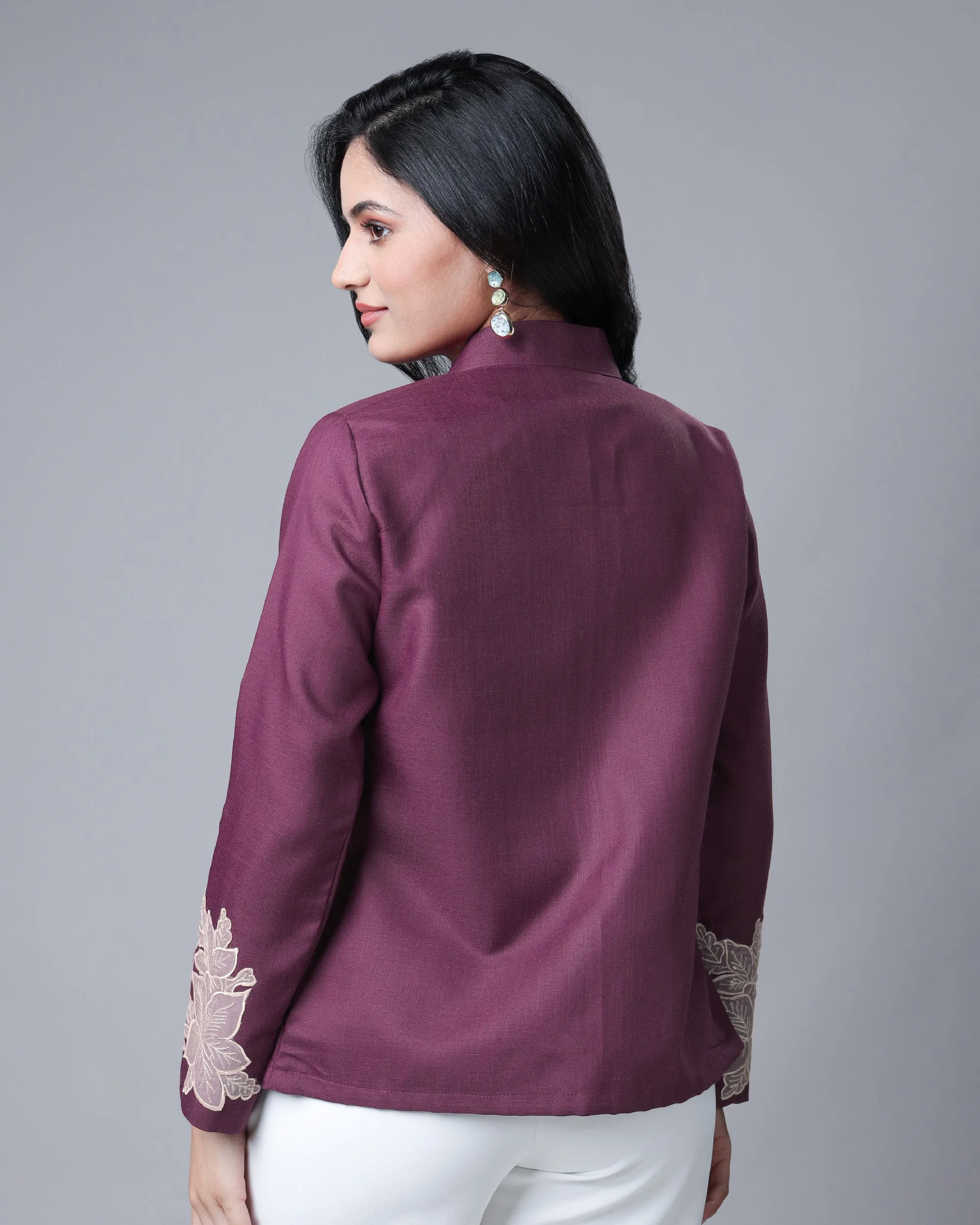 FabFusion Purple Patch Jacket For the Bold Woman