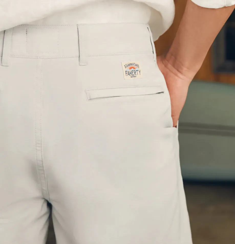 Faherty All Day Shorts -Khaki 7 inch
