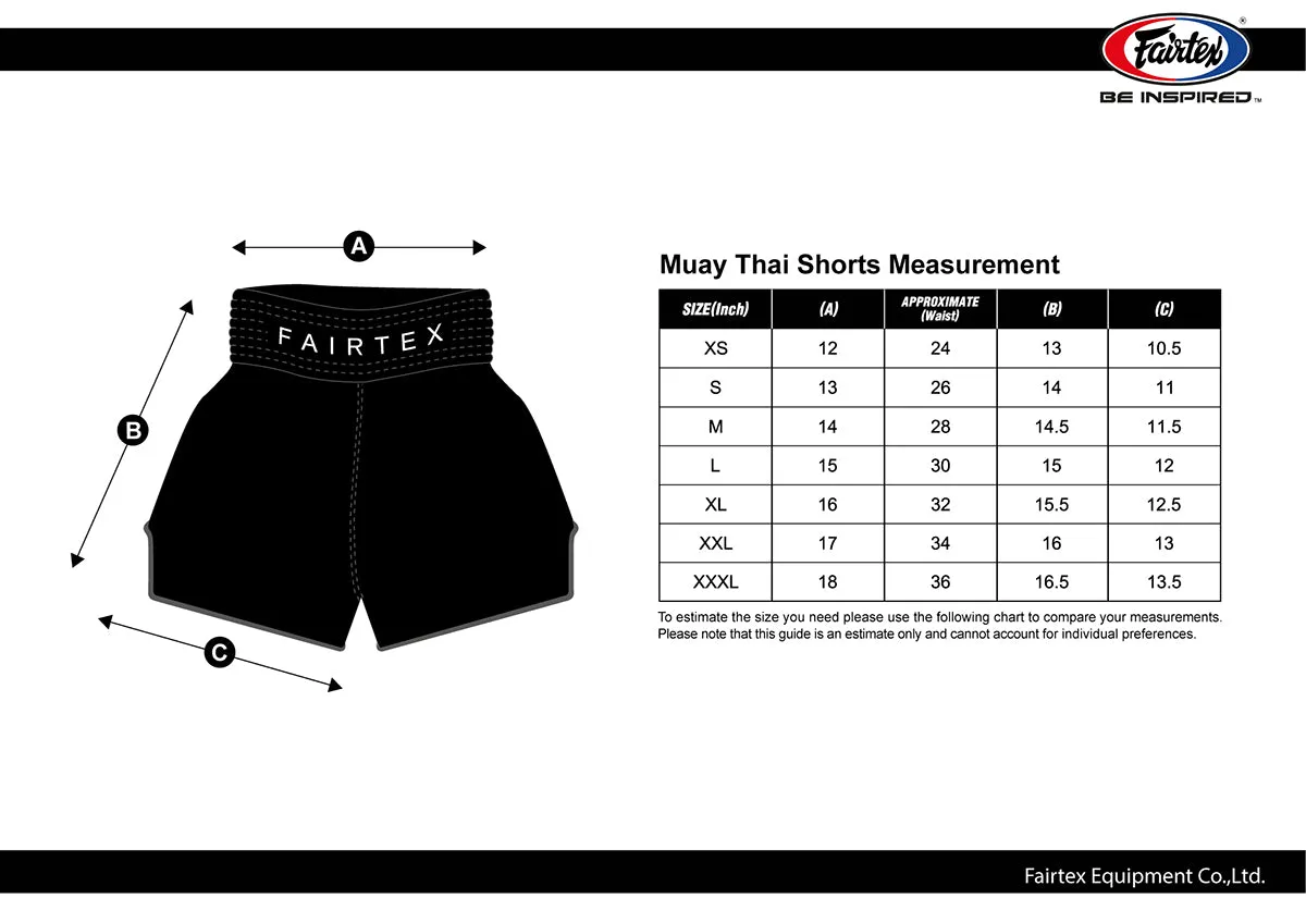 FAIRTEX "GOLDEN RIVER" MUAY THAI SHORTS - BS1910