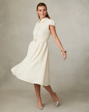 Fee G Jean Marie Tailored A-line Shirt Style Midi Dress