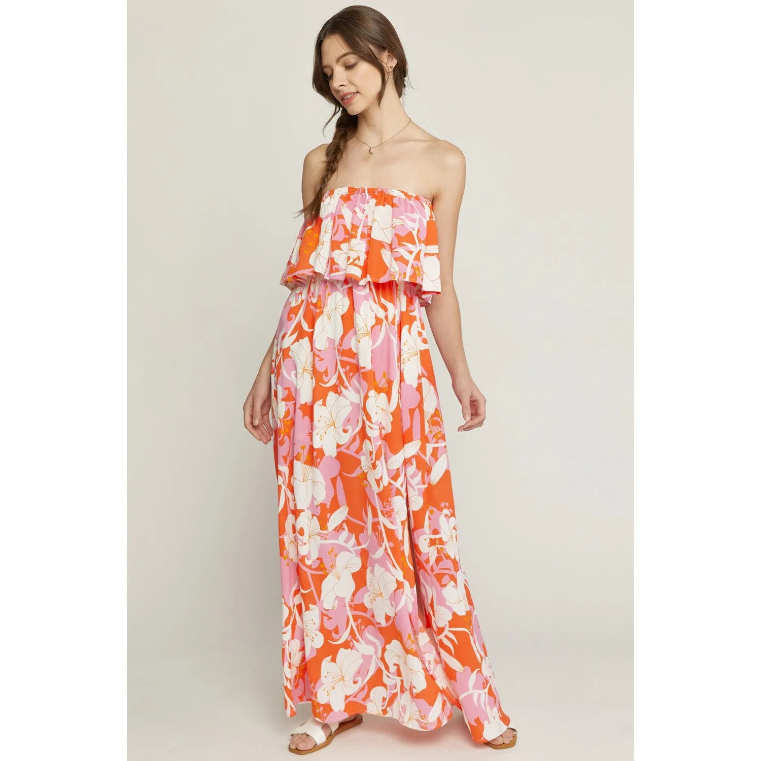 Feeling Bubbly Dress in a Flowers SunSet