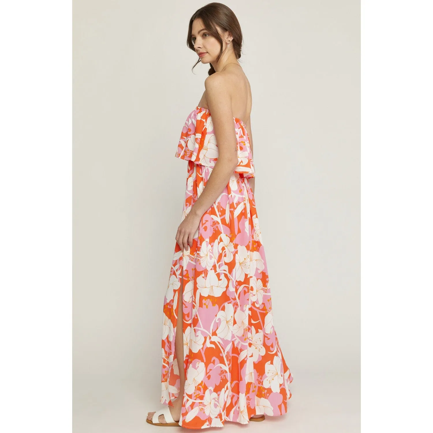 Feeling Bubbly Dress in a Flowers SunSet