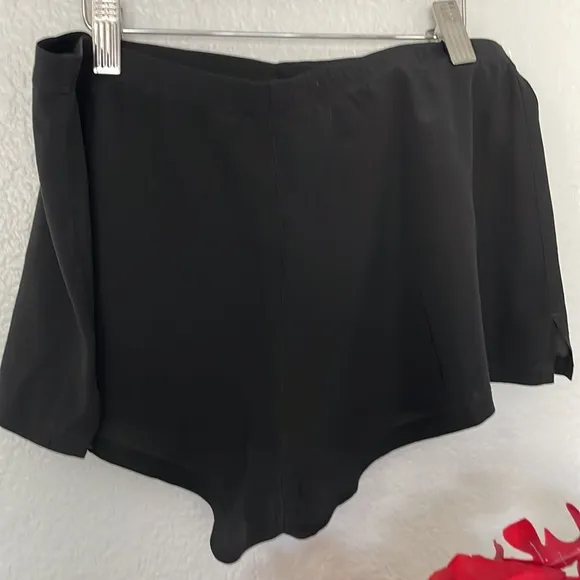 FF Lifestyle Black Silk Tank Top Shorts Loungewear Sleep Set S
