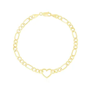 Figaro Heart Bracelet
