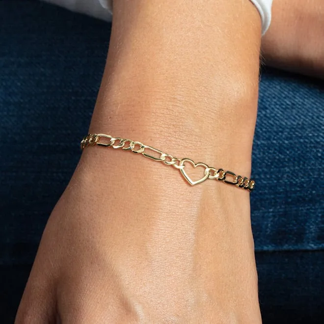 Figaro Heart Bracelet