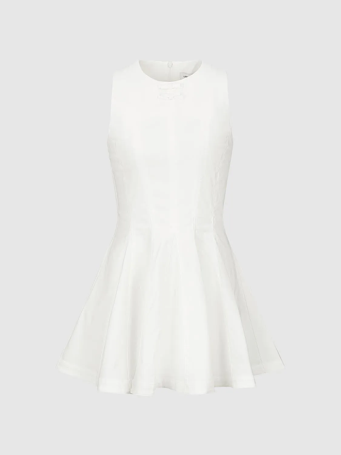 Flared Pleated Sleeveless Dresses