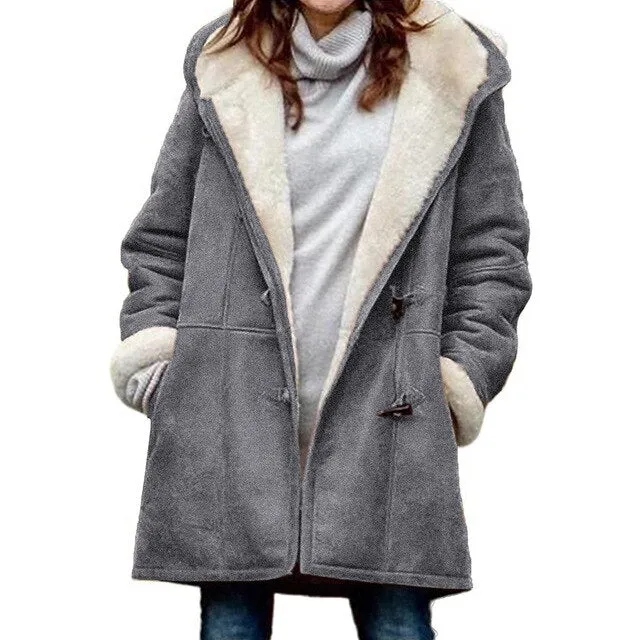 Fleece-lined hooded Isabella casual jacket