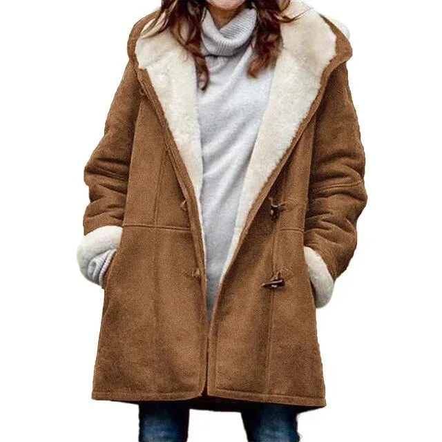 Fleece-lined hooded Isabella casual jacket