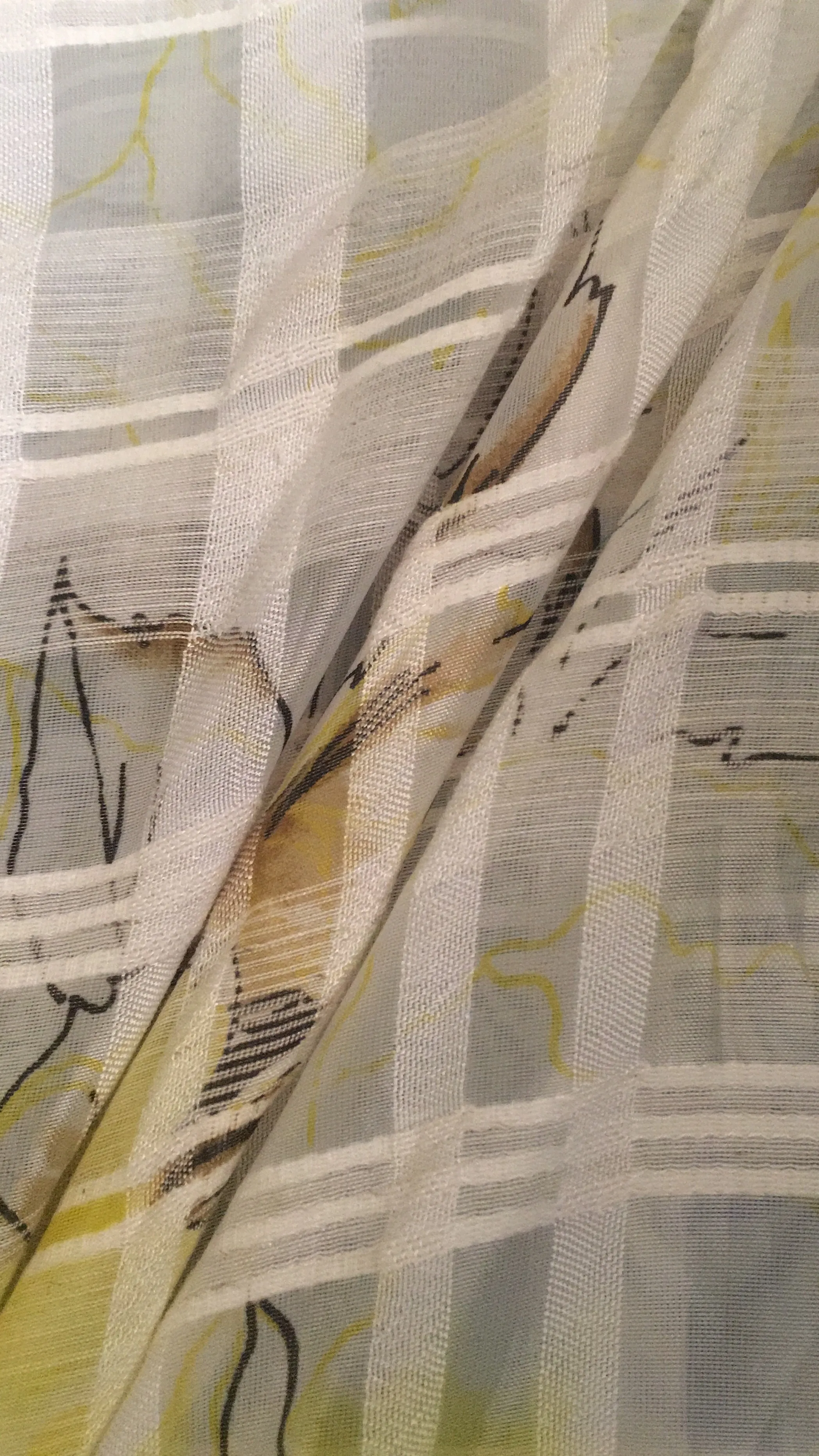 Floral Plaid  Organza