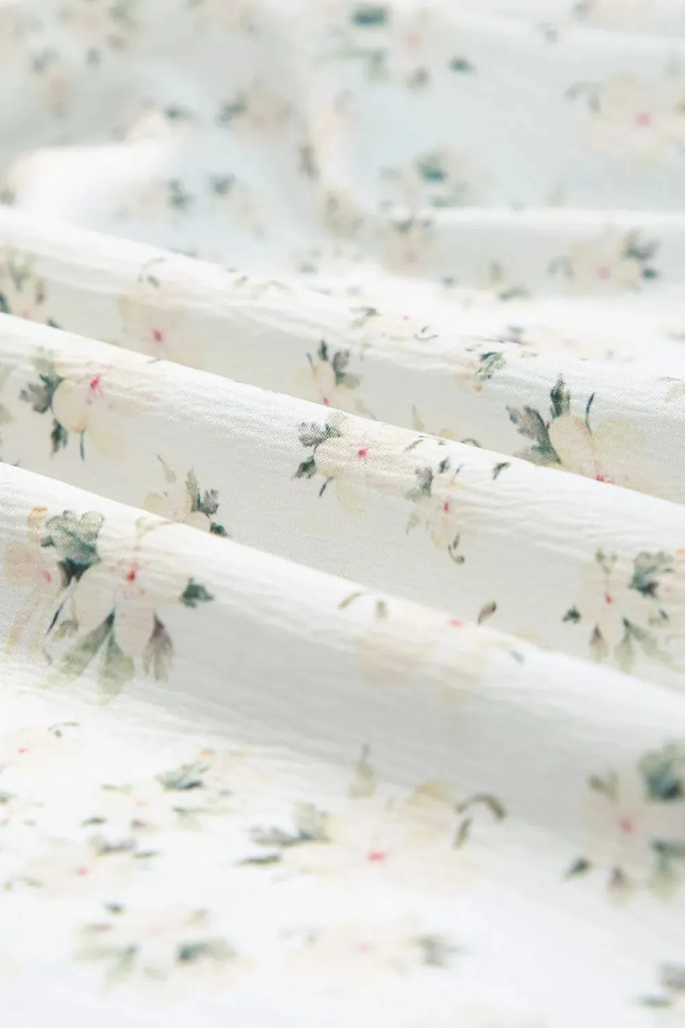 Floral Smocked Short Puff Sleeve Maxi Dress
