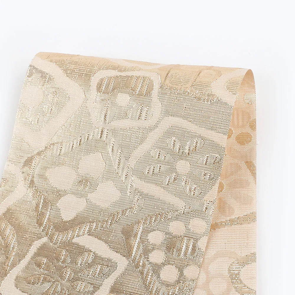 Flower Tiles Metallic Jacquard - Gold
