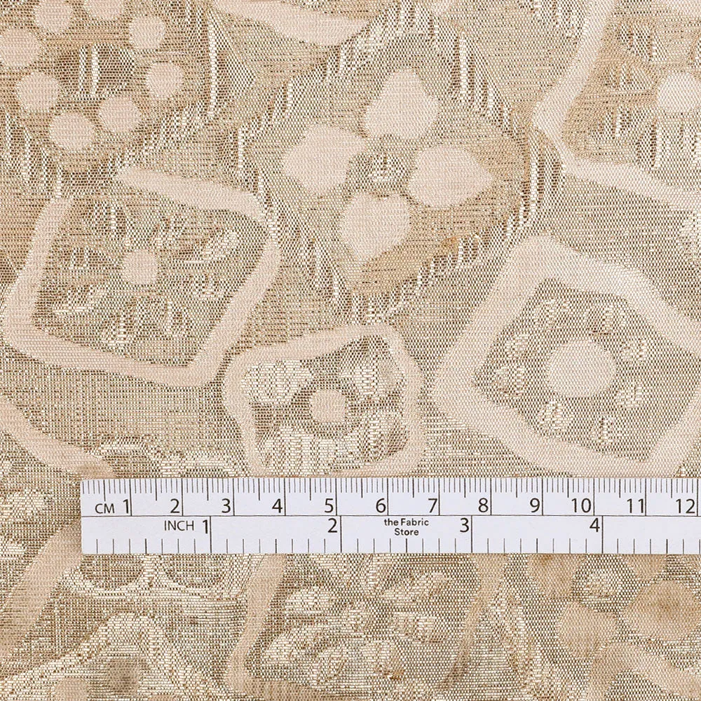 Flower Tiles Metallic Jacquard - Gold