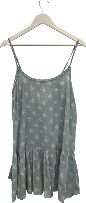 Free People Green Loose Steappy Mini Dress UK M