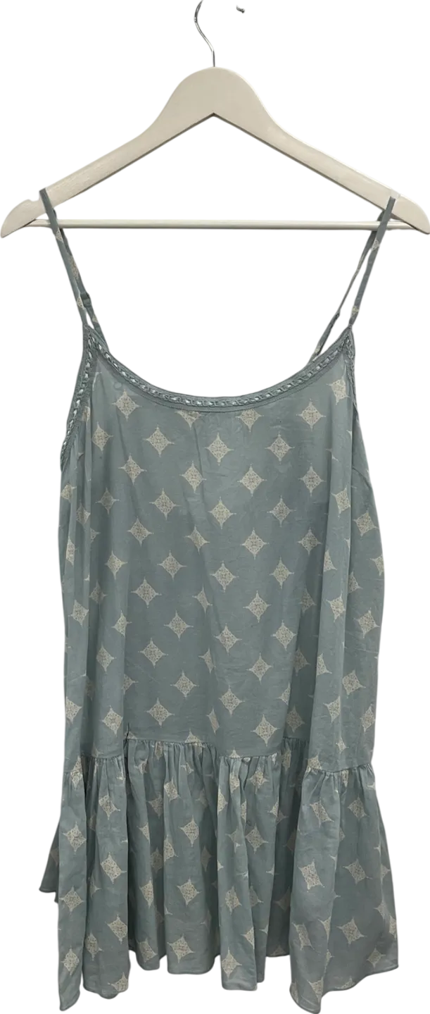 Free People Green Loose Steappy Mini Dress UK M