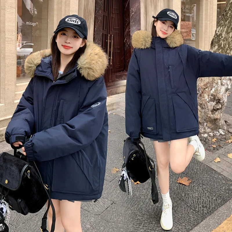 Full Zip Windproof Padded Puffer Jacket with Easy-to-Clean Fabric