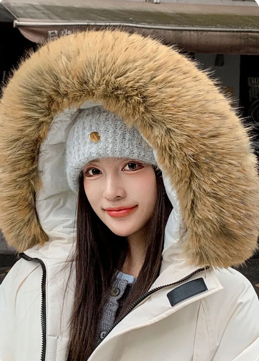 Full Zip Windproof Padded Puffer Jacket with Easy-to-Clean Fabric