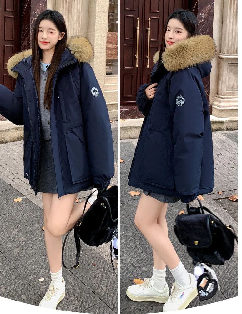 Full Zip Windproof Padded Puffer Jacket with Easy-to-Clean Fabric