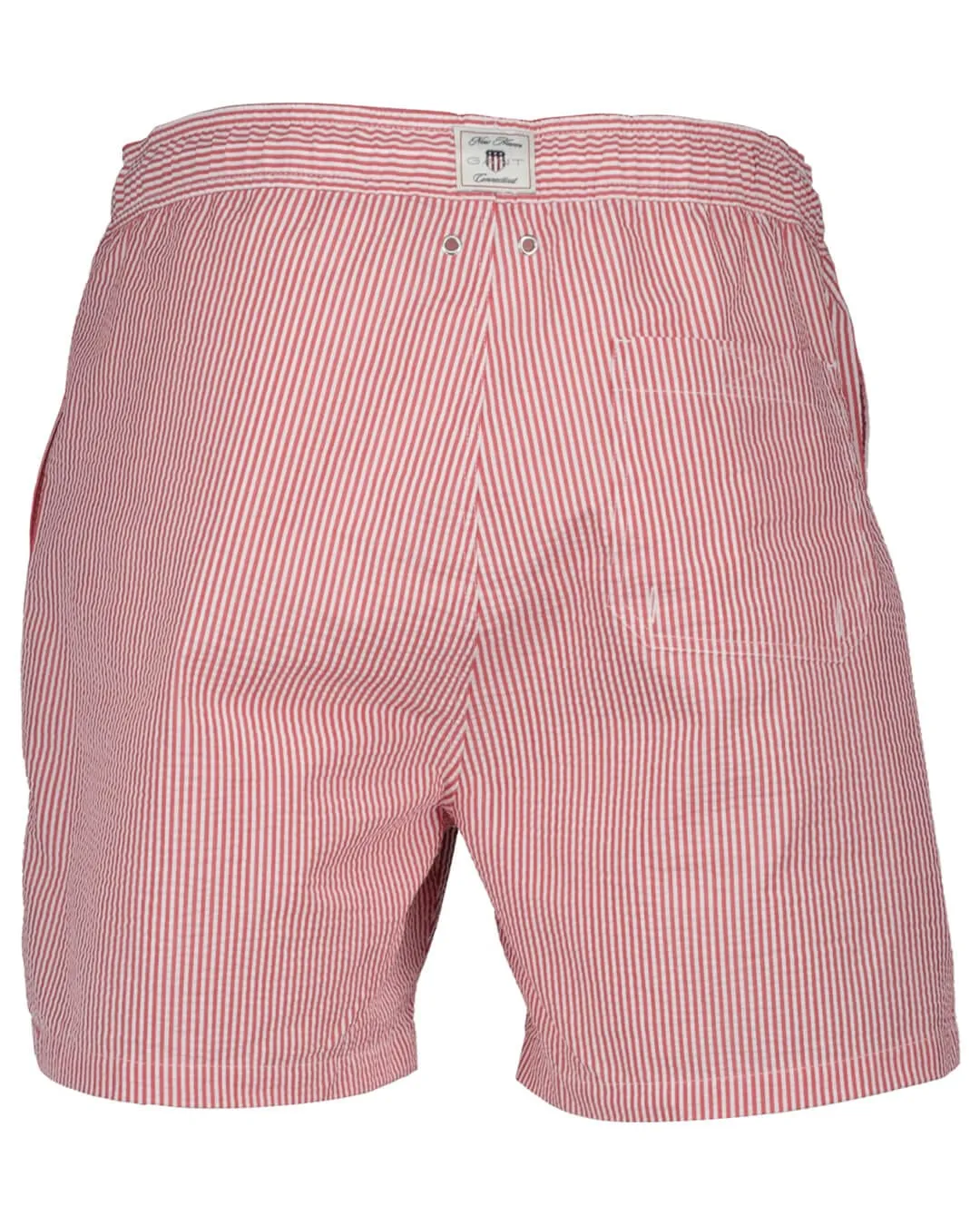 Gant Ruby Red Seersucker Swim Shorts