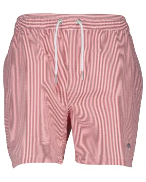 Gant Ruby Red Seersucker Swim Shorts