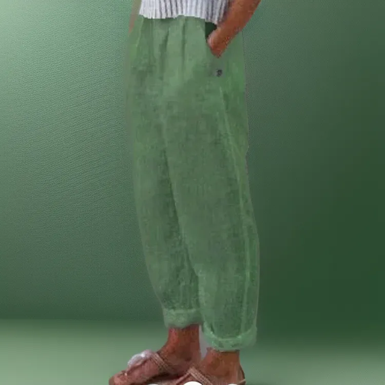 Genoveva® | Loose cotton and linen trousers