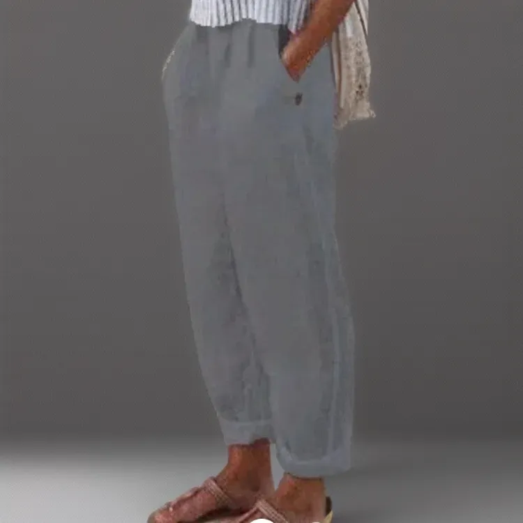 Genoveva® | Loose cotton and linen trousers