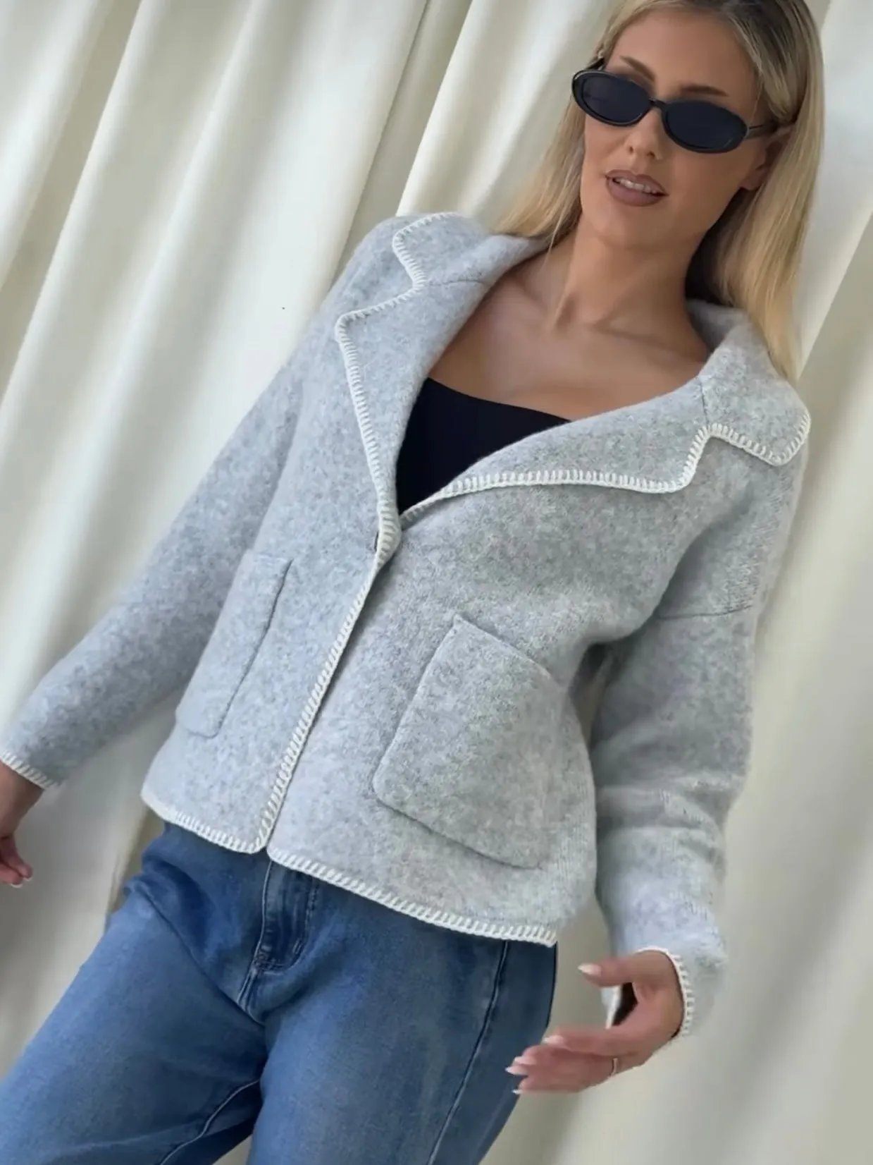 Georgie Cardigan :Dove Grey