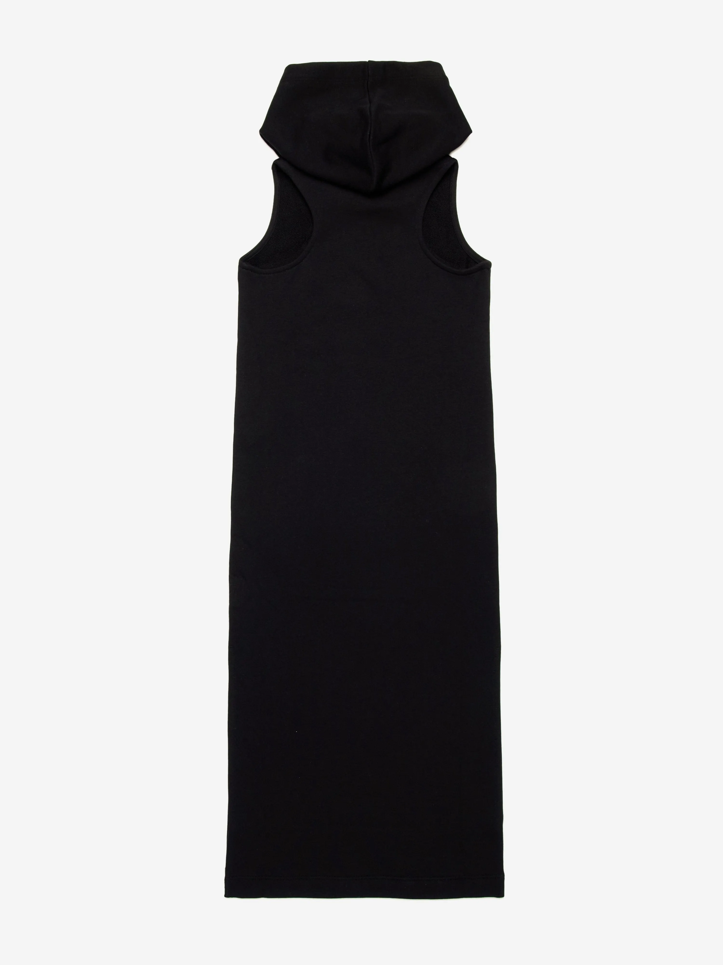 Girls Sleeveless Hooded Dress in Black