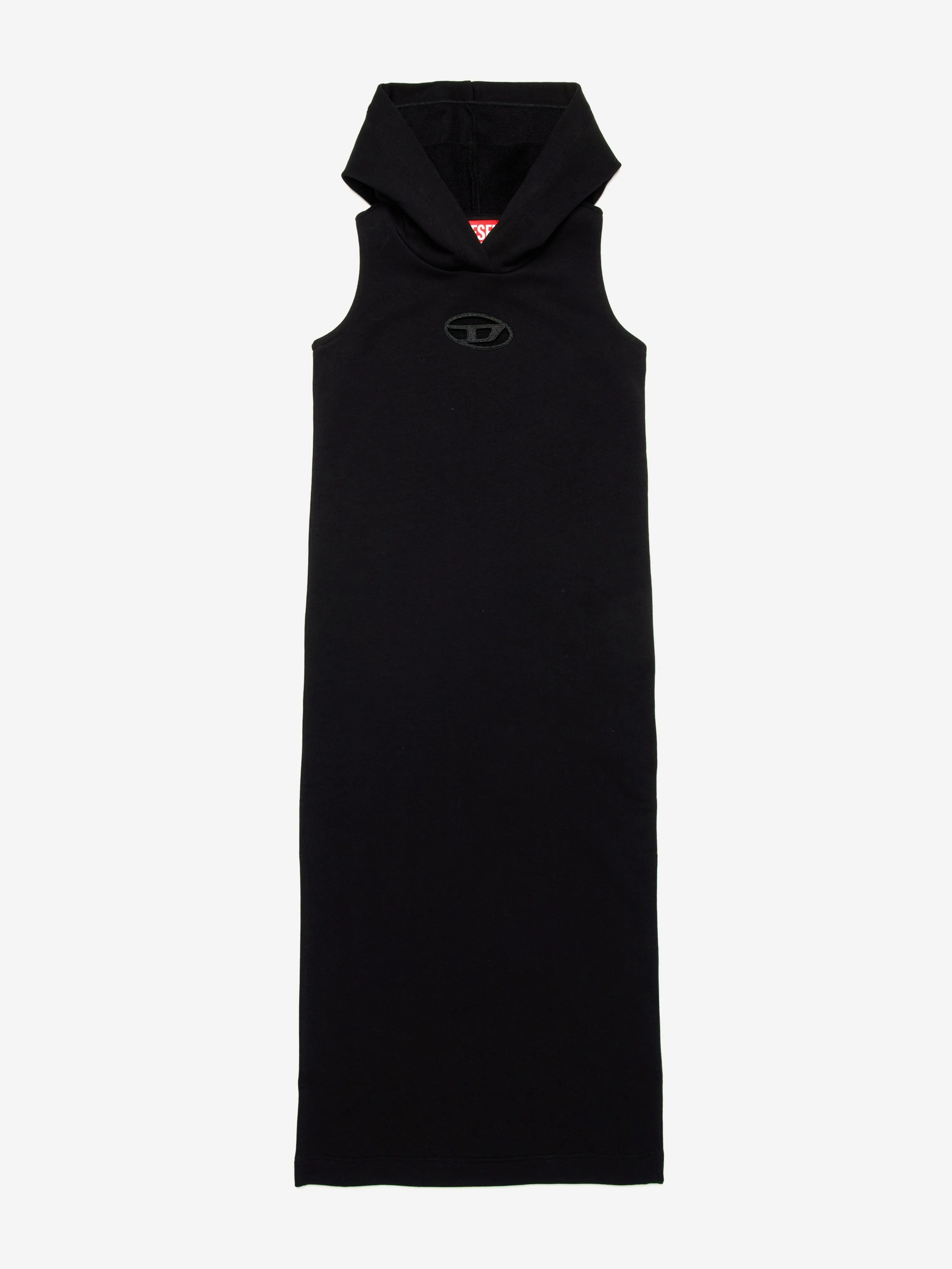 Girls Sleeveless Hooded Dress in Black