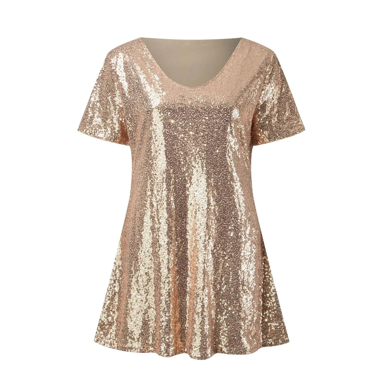 Glitter Sequin Loose Mini Dress