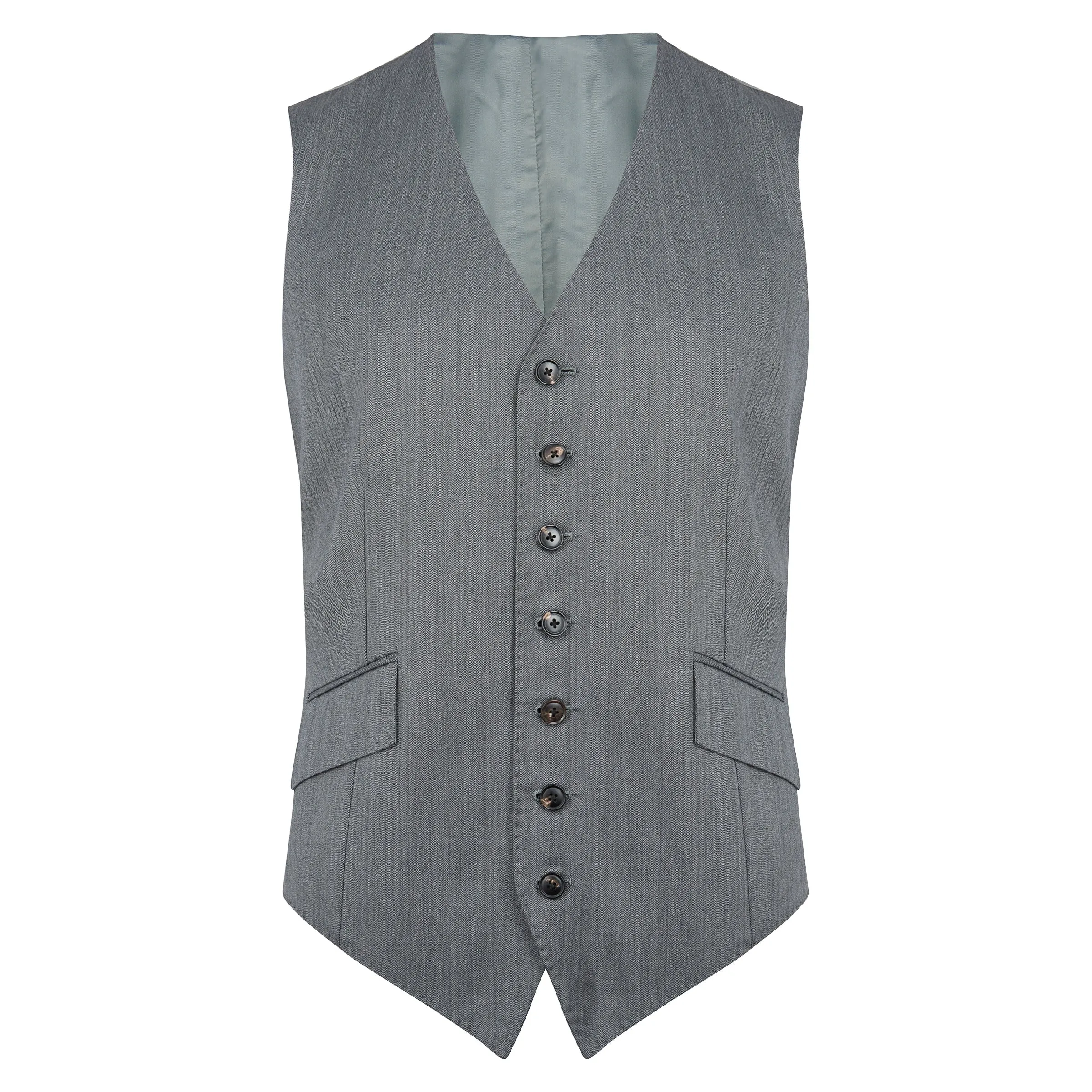 Grey Herringbone Waistcoat