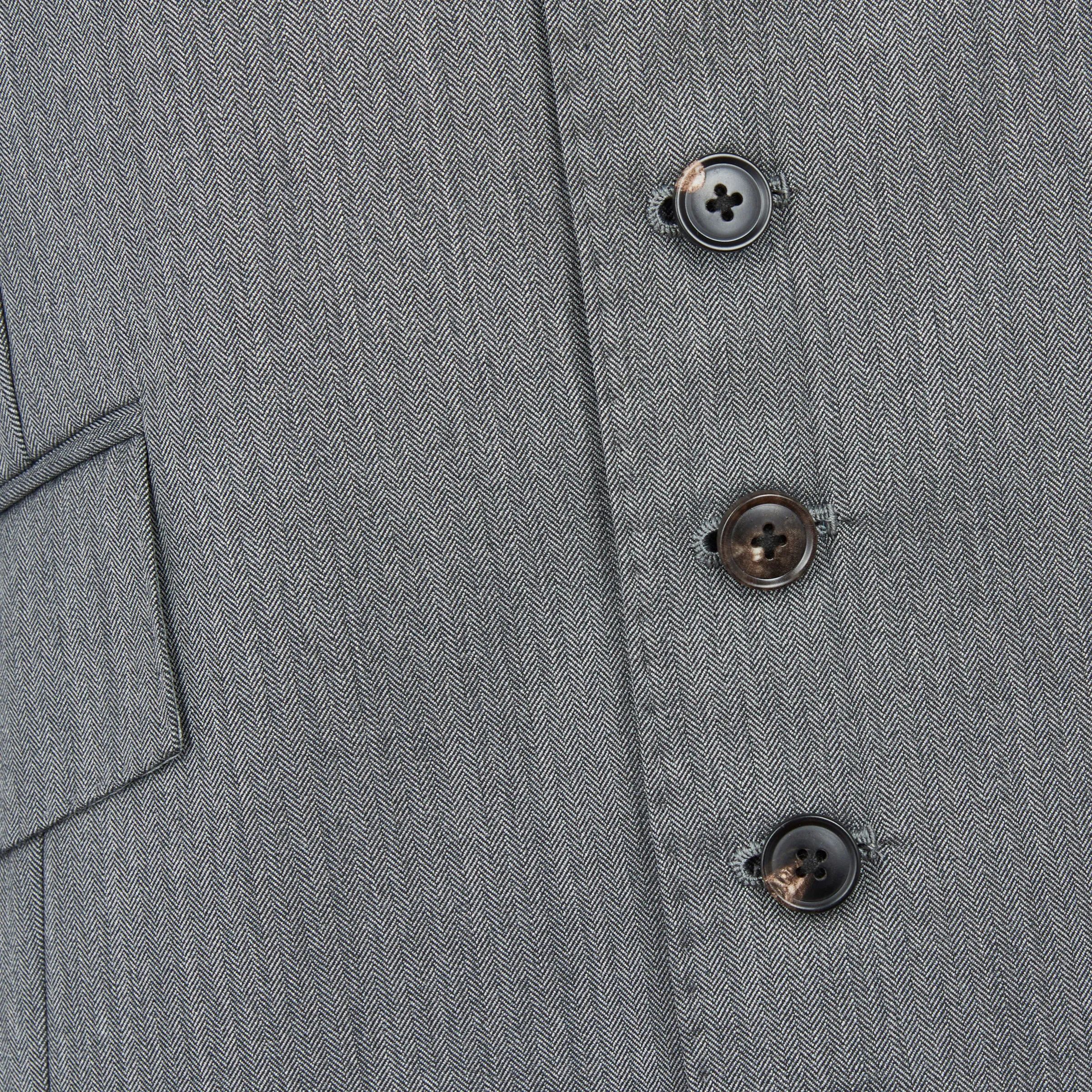 Grey Herringbone Waistcoat