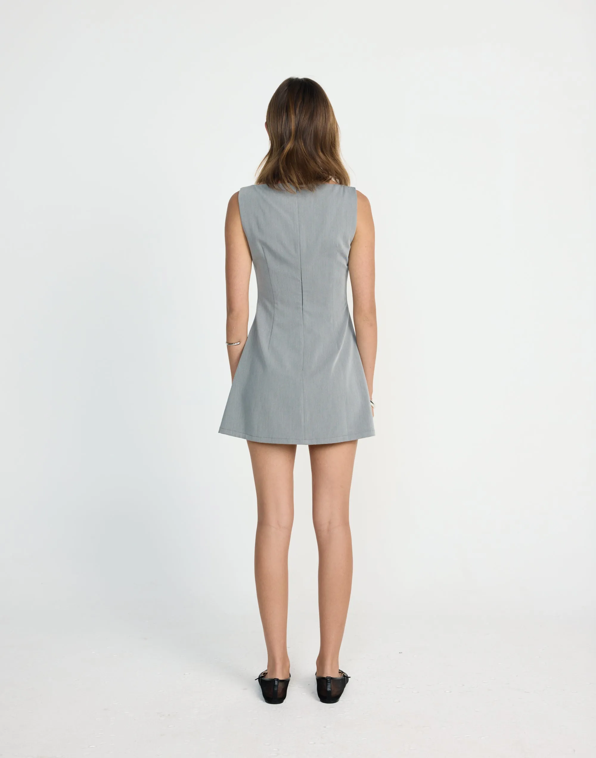 Gwynne Mini Dress (Grey Marle)