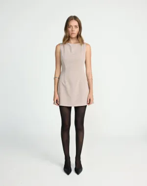 Gwynne Mini Dress (Mocha)