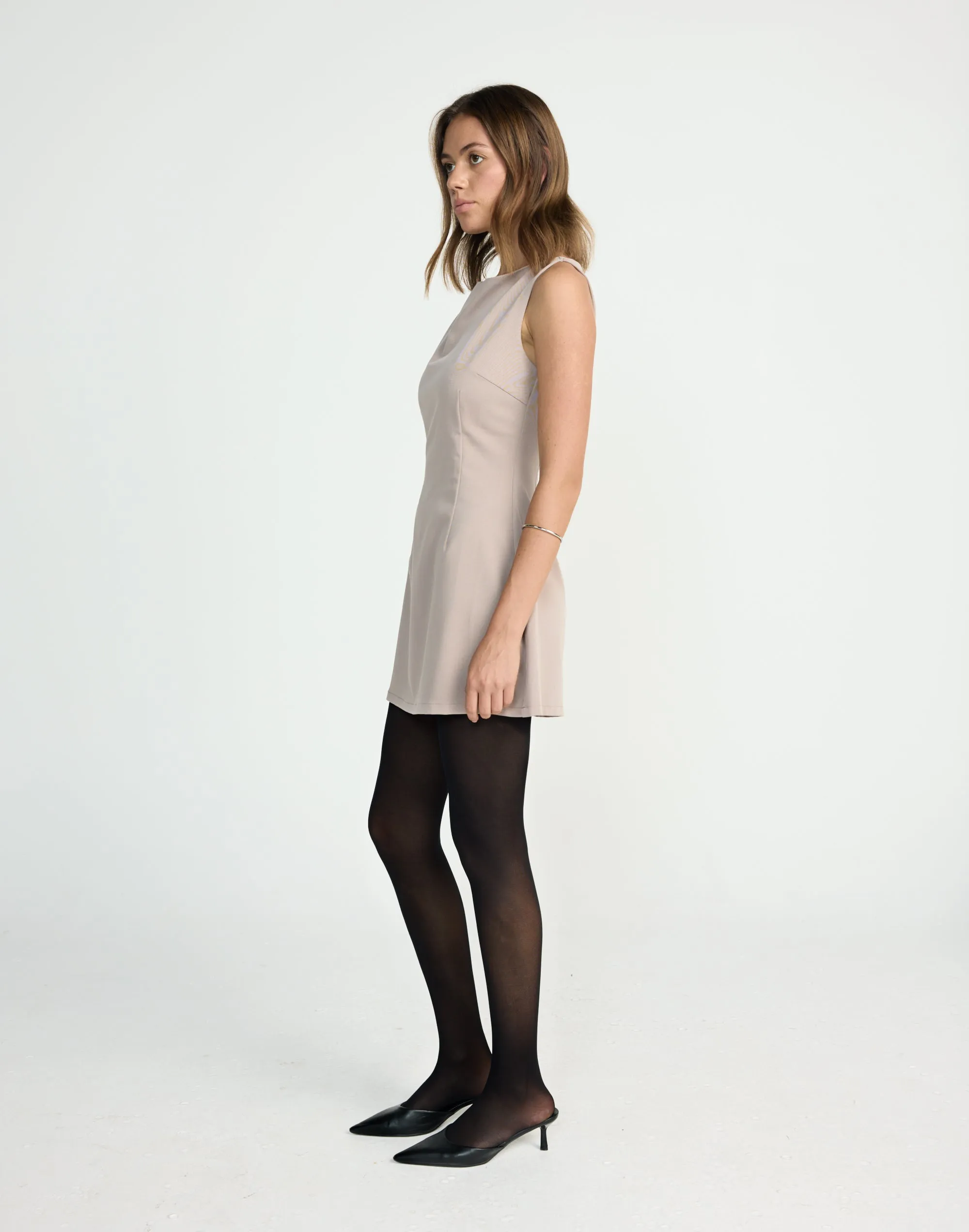 Gwynne Mini Dress (Mocha)