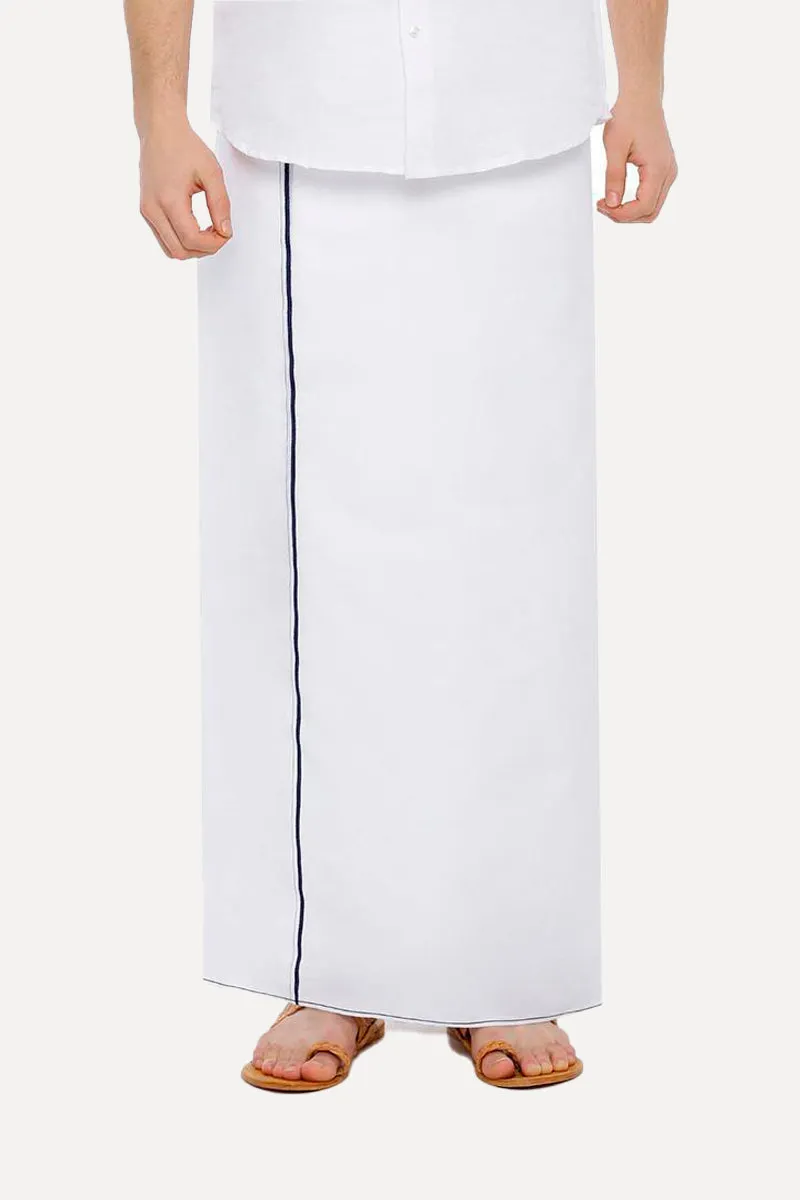 H2O - Double Layered Dhoti With Small Border For Men (Assorted) | Uathayam