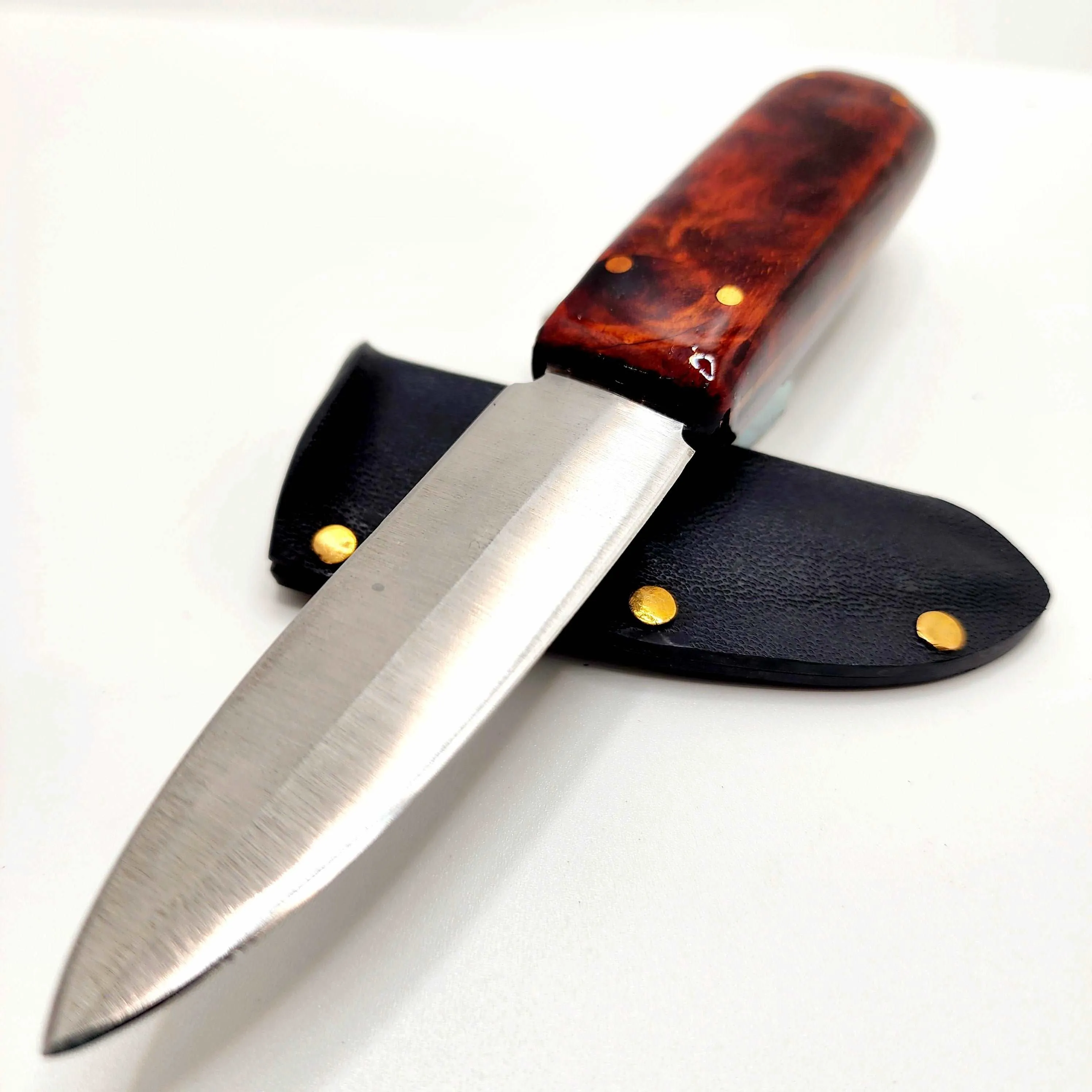 Handmade Paring Knife - Custom Made In USA Kitchen Knife/Dual Edge Kitchen Knife with Sheath