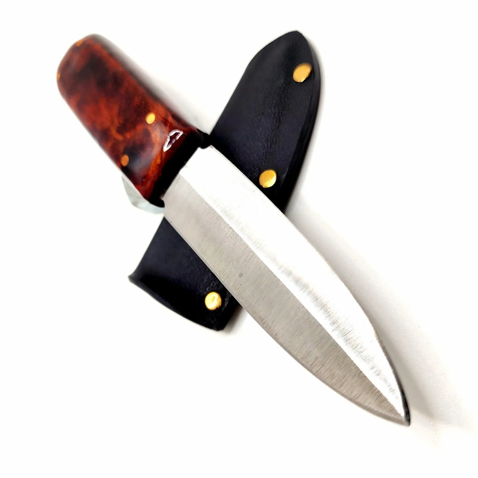 Handmade Paring Knife - Custom Made In USA Kitchen Knife/Dual Edge Kitchen Knife with Sheath