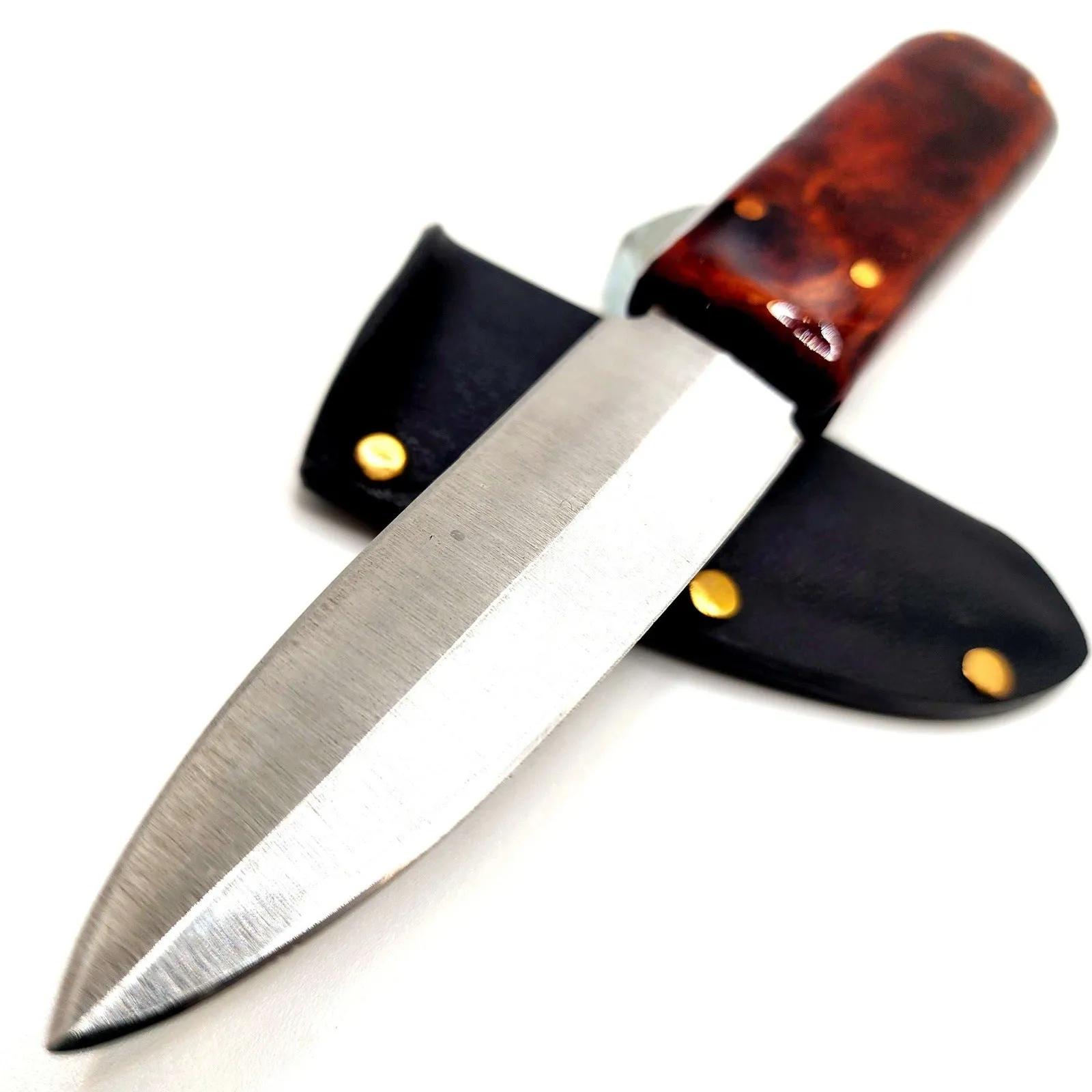 Handmade Paring Knife - Custom Made In USA Kitchen Knife/Dual Edge Kitchen Knife with Sheath