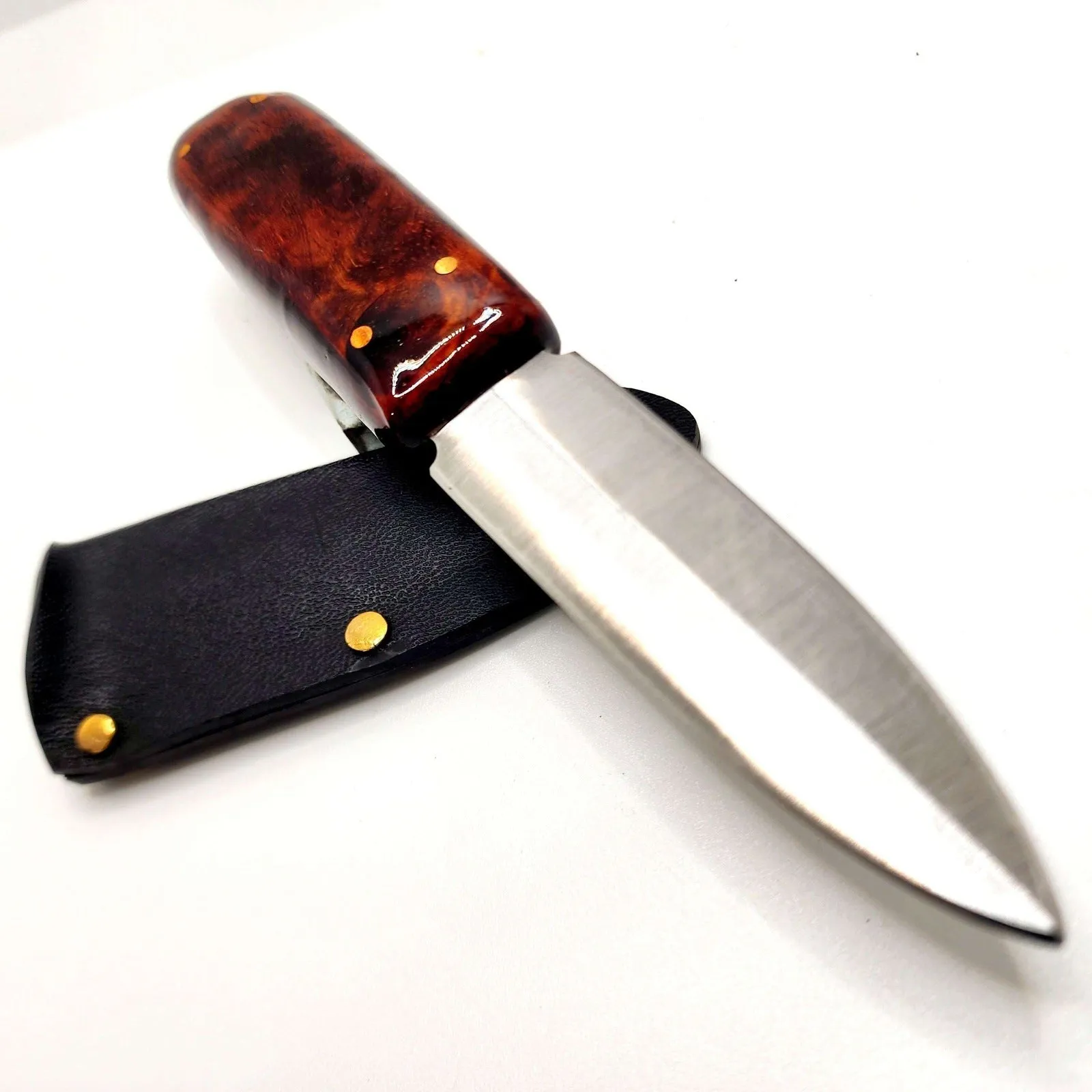 Handmade Paring Knife - Custom Made In USA Kitchen Knife/Dual Edge Kitchen Knife with Sheath