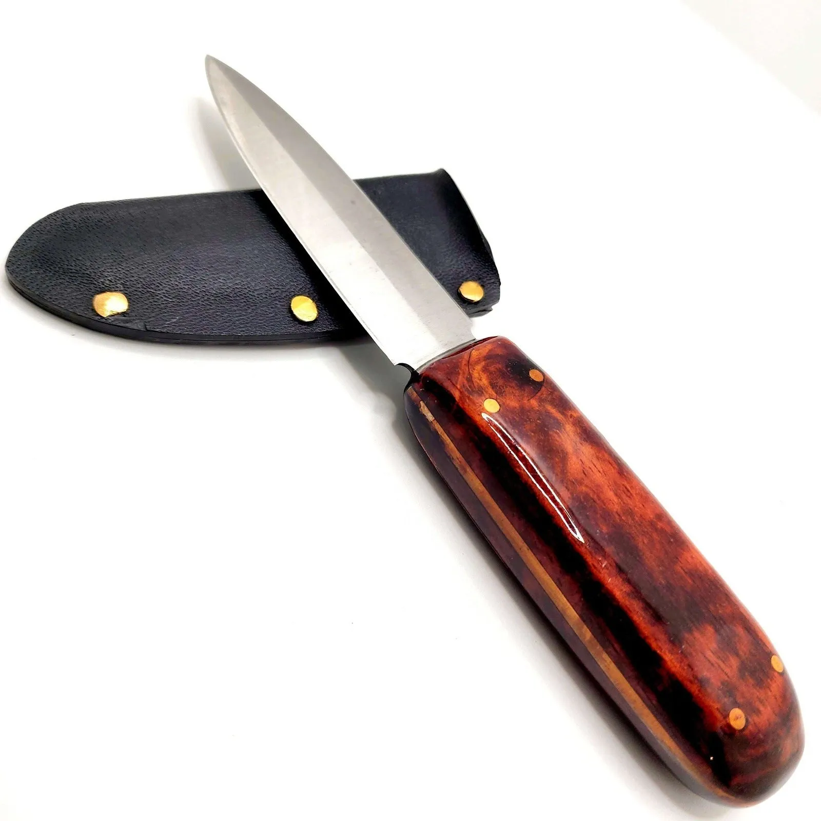 Handmade Paring Knife - Custom Made In USA Kitchen Knife/Dual Edge Kitchen Knife with Sheath