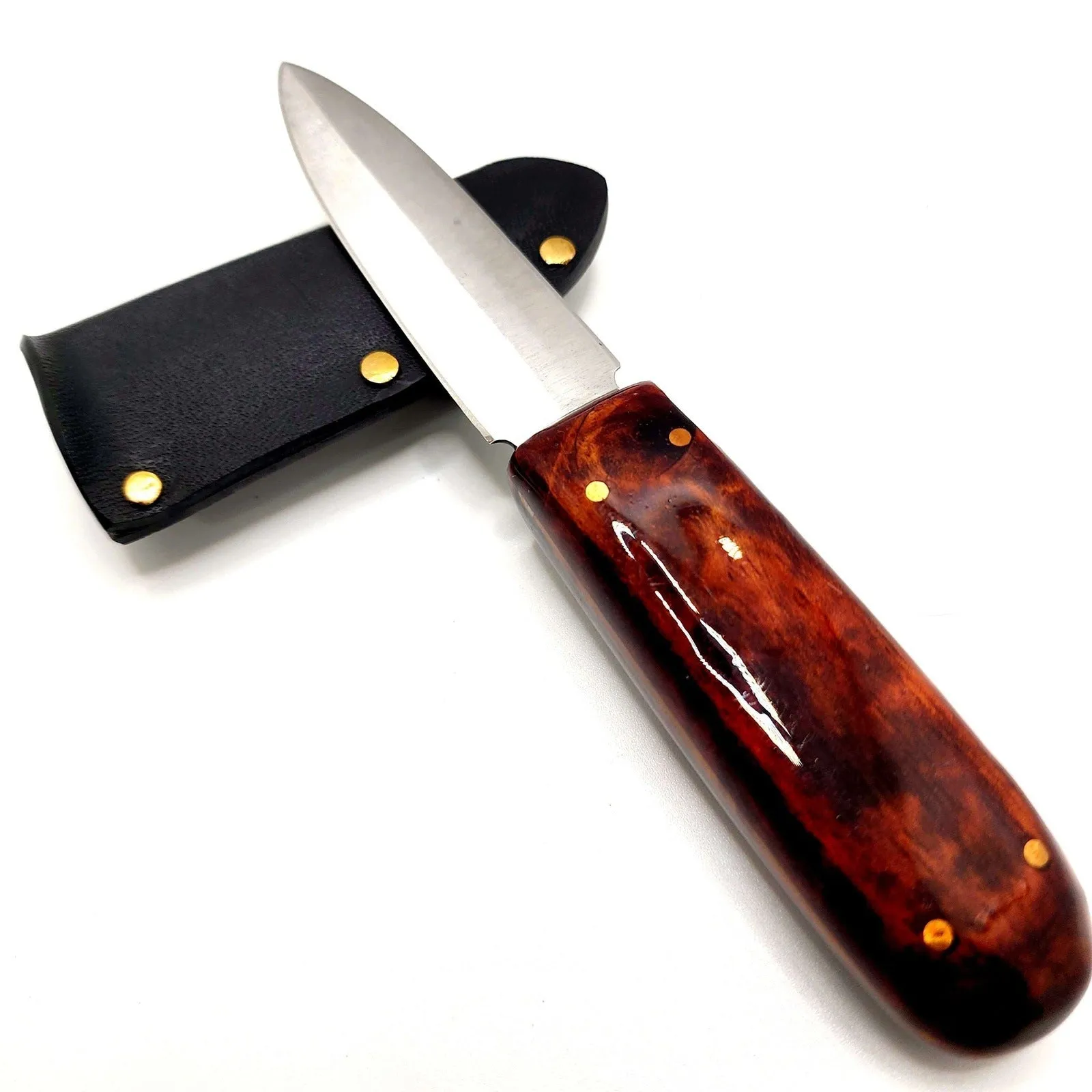 Handmade Paring Knife - Custom Made In USA Kitchen Knife/Dual Edge Kitchen Knife with Sheath
