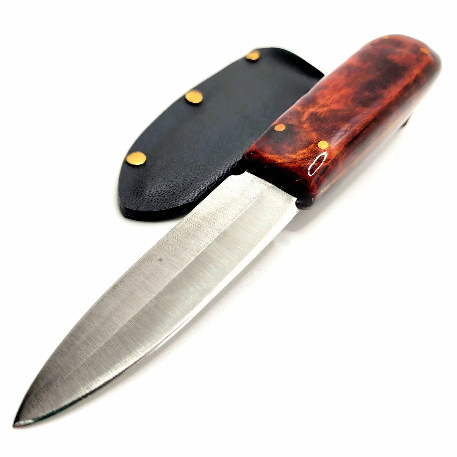 Handmade Paring Knife - Custom Made In USA Kitchen Knife/Dual Edge Kitchen Knife with Sheath