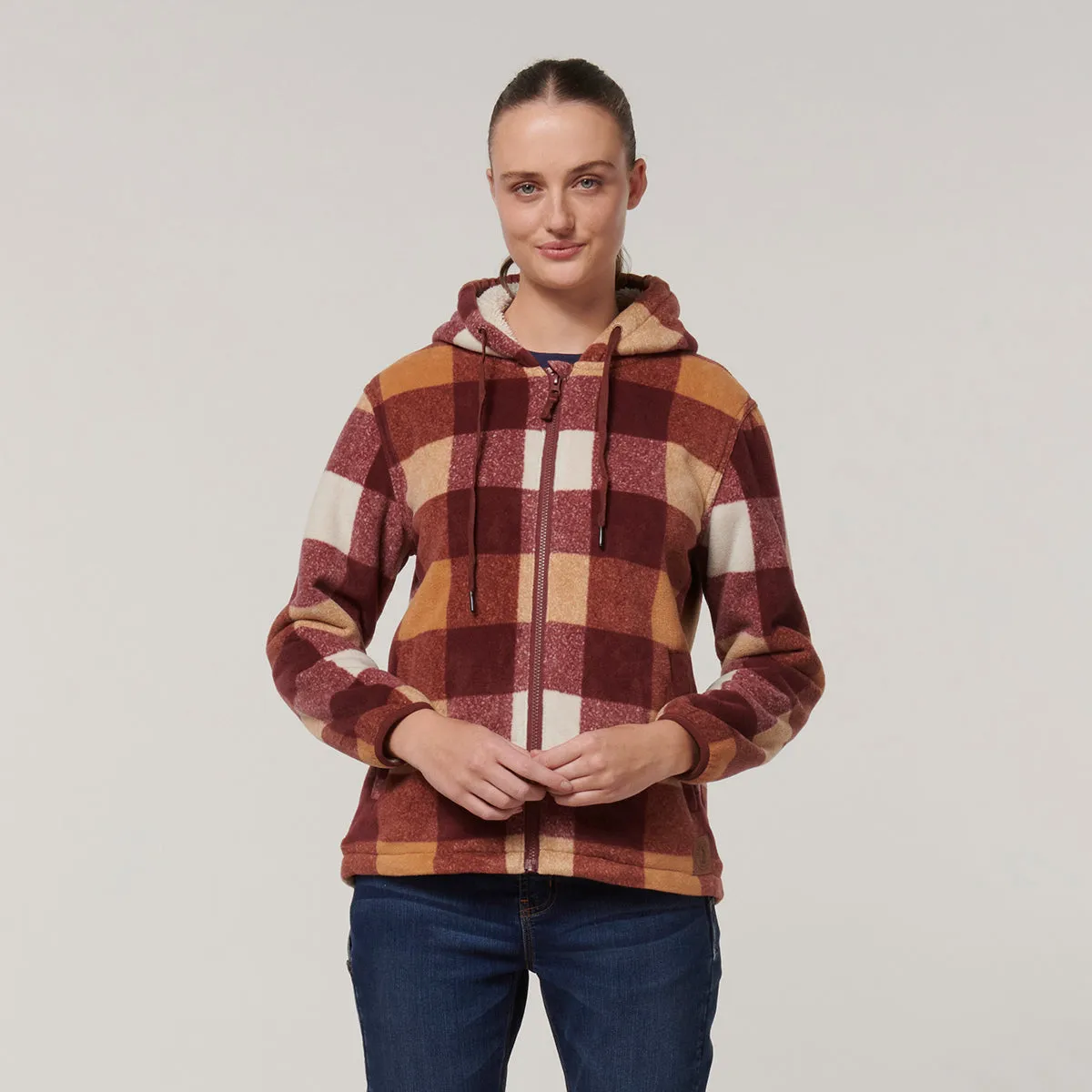 Hard Yakka Women's Check Zoodie - Autumn check