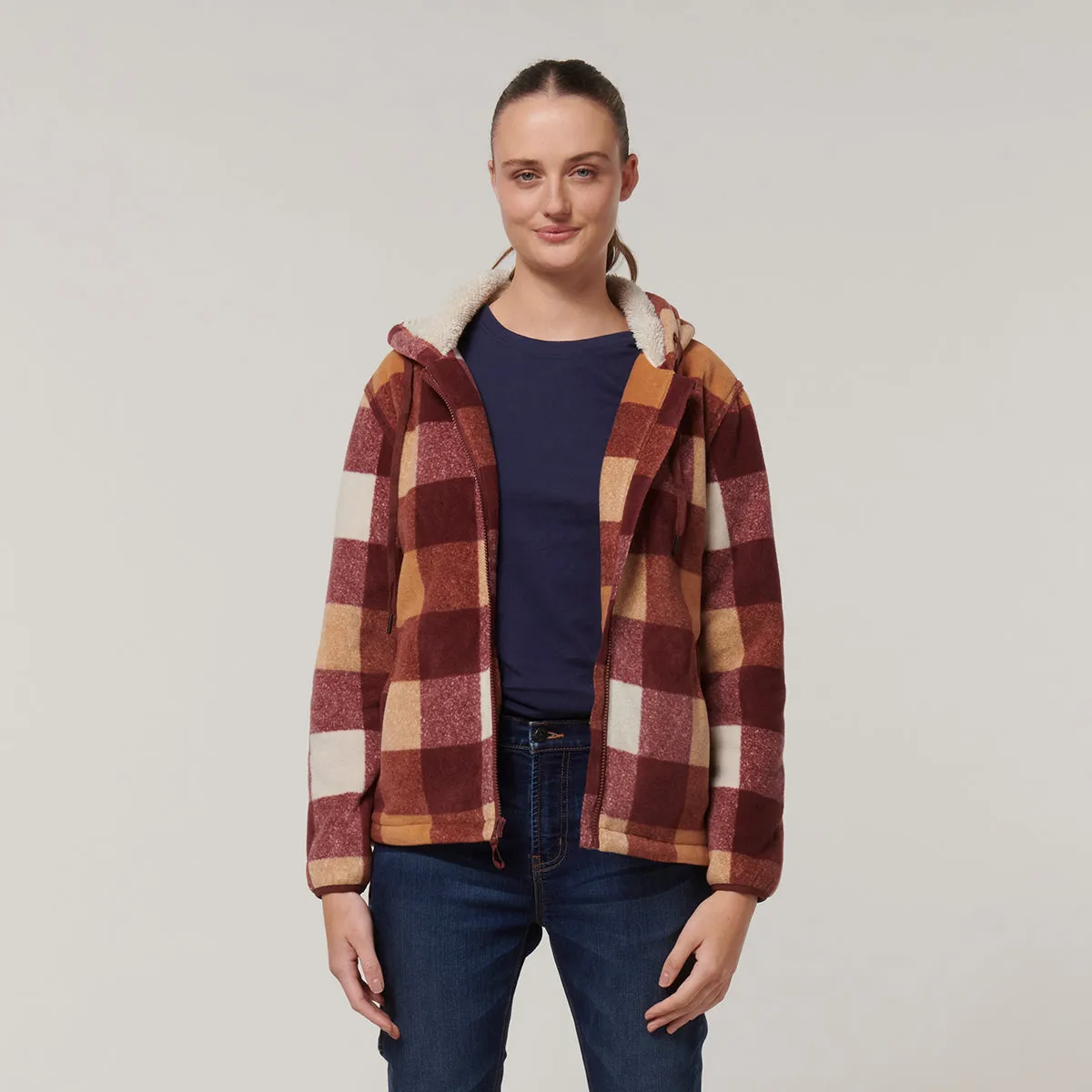 Hard Yakka Women's Check Zoodie - Autumn check