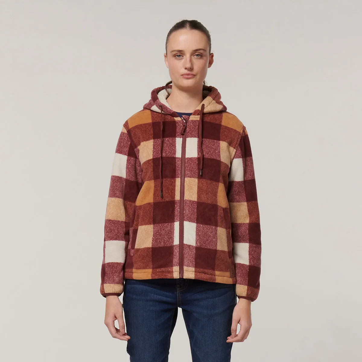 Hard Yakka Women's Check Zoodie - Autumn check