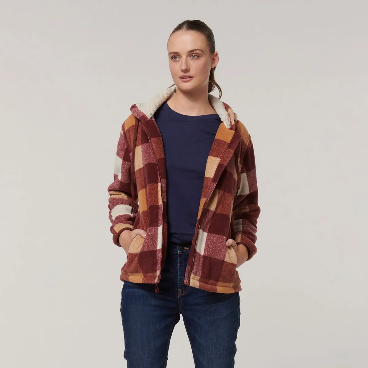 Hard Yakka Women's Check Zoodie - Autumn check