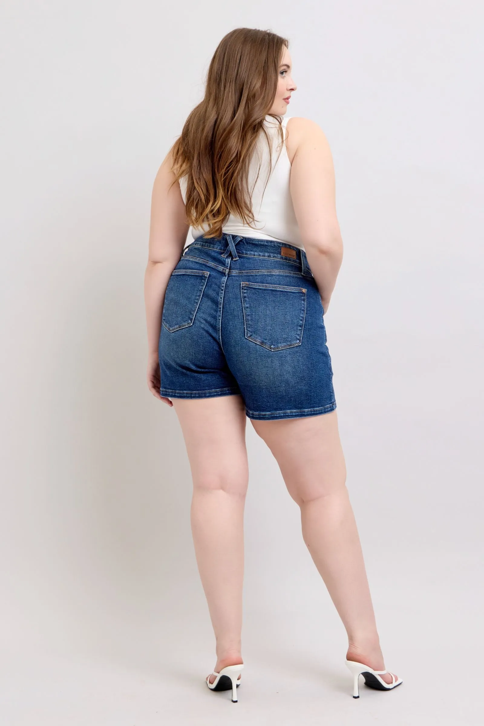 Hazel Blues® | Judy Blue Double Button Waistband Denim Shorts