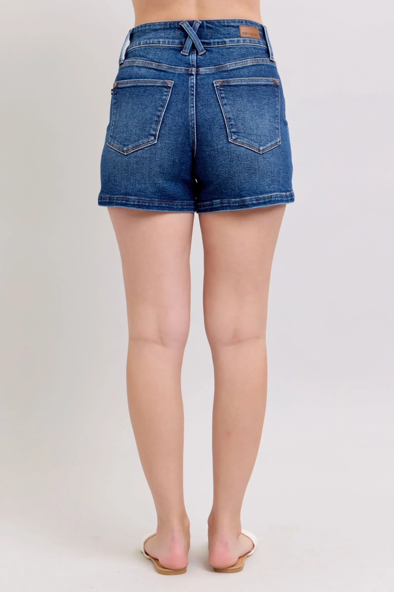 Hazel Blues® | Judy Blue Double Button Waistband Denim Shorts