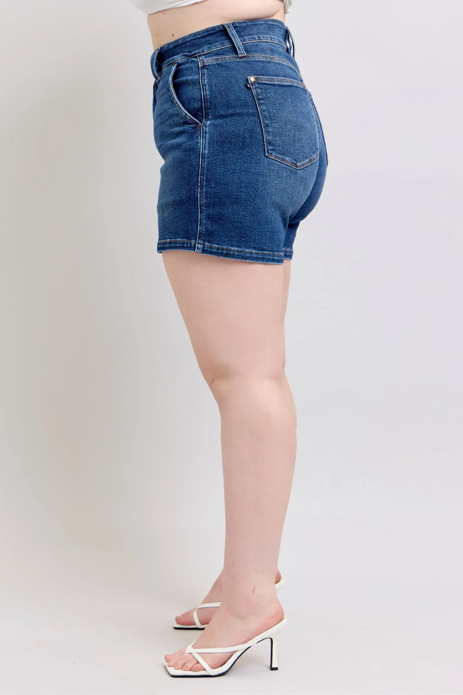 Hazel Blues® | Judy Blue Double Button Waistband Denim Shorts